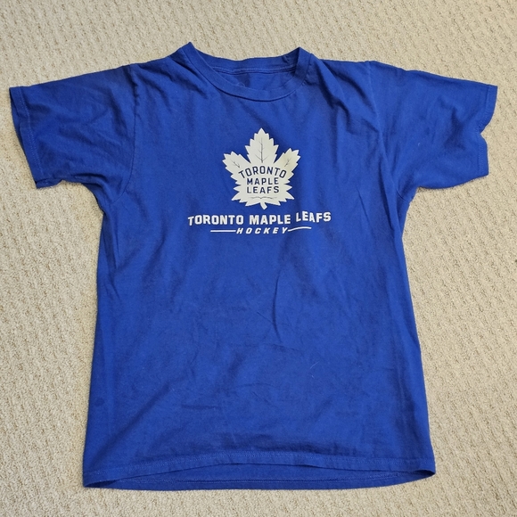 Toronto Maple Leafs blue cotton t-shirt woman small/youth fanatics NHL Shirt Top - Picture 1 of 1